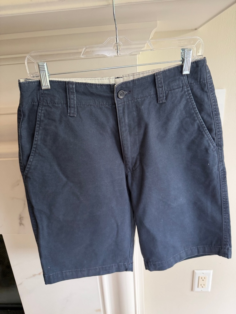 Old Navy Dark Navy Flat Front Cotton Shorts